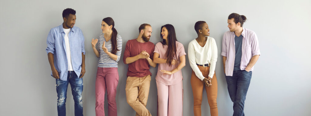 Generations: A group of millennials chatting